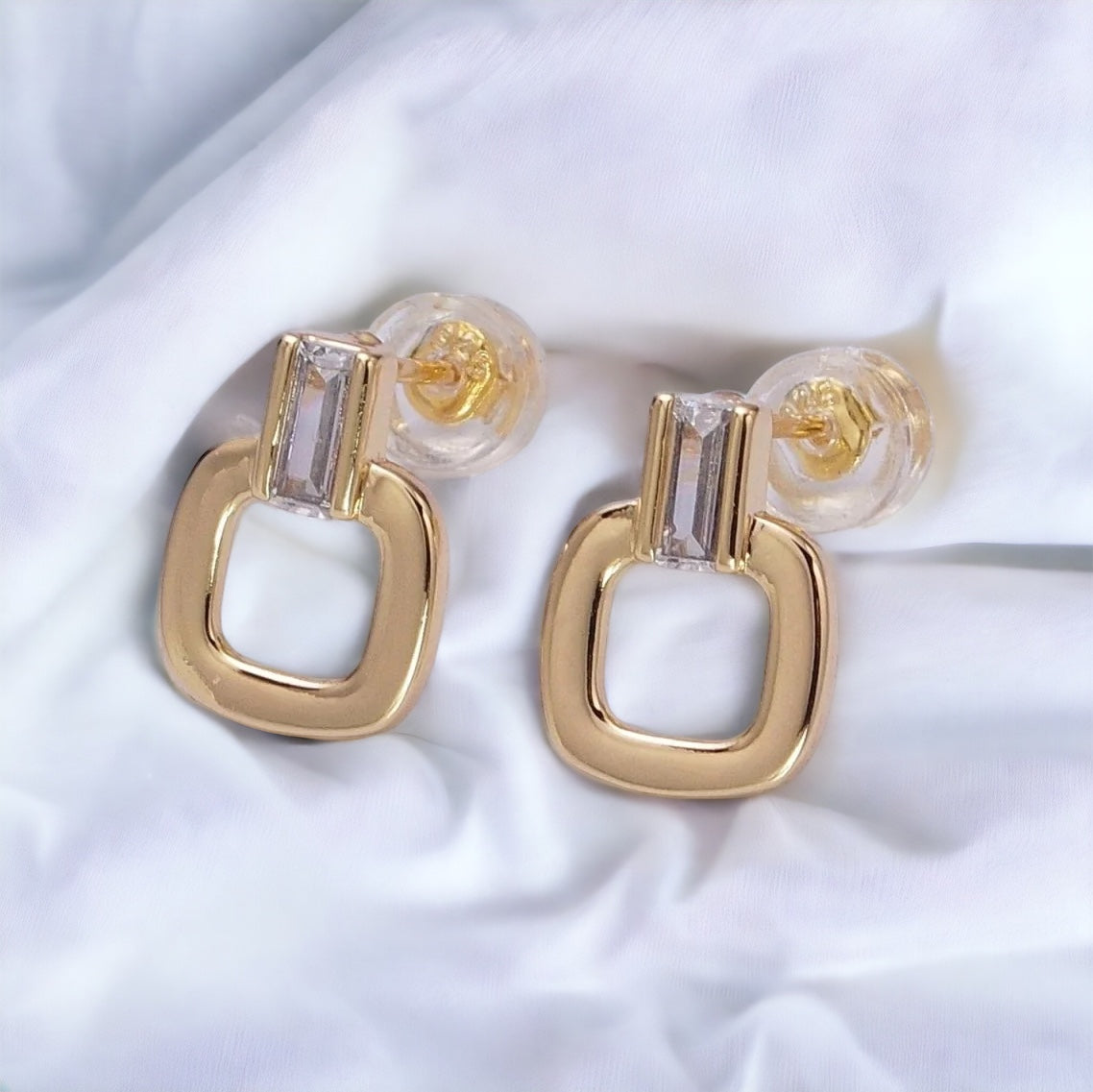 Boucles d'oreilles mini carrées Zita - Lydieannejewelry