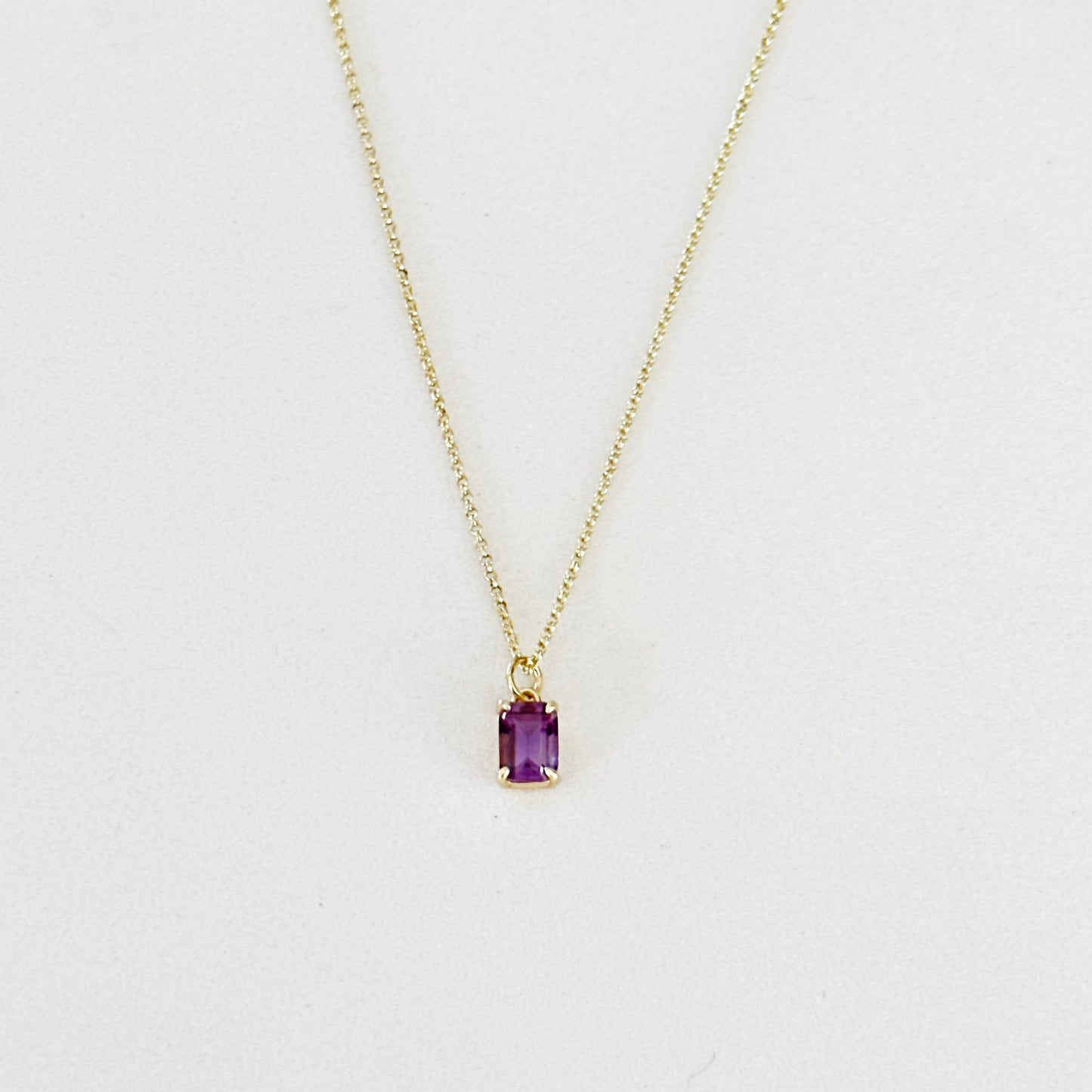 Collier baguette améthyste Violetta - Lydieannejewelry