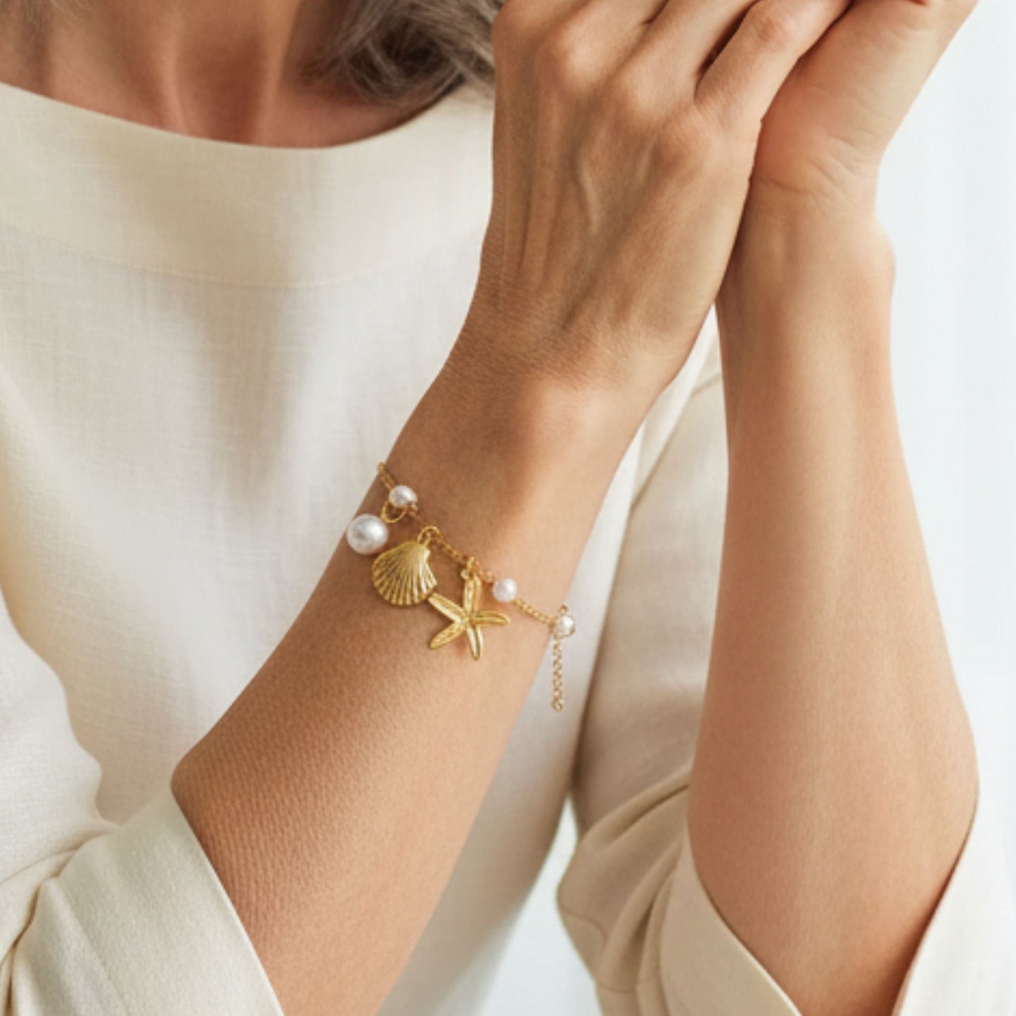 Bracelet Summer Shell & Pearl