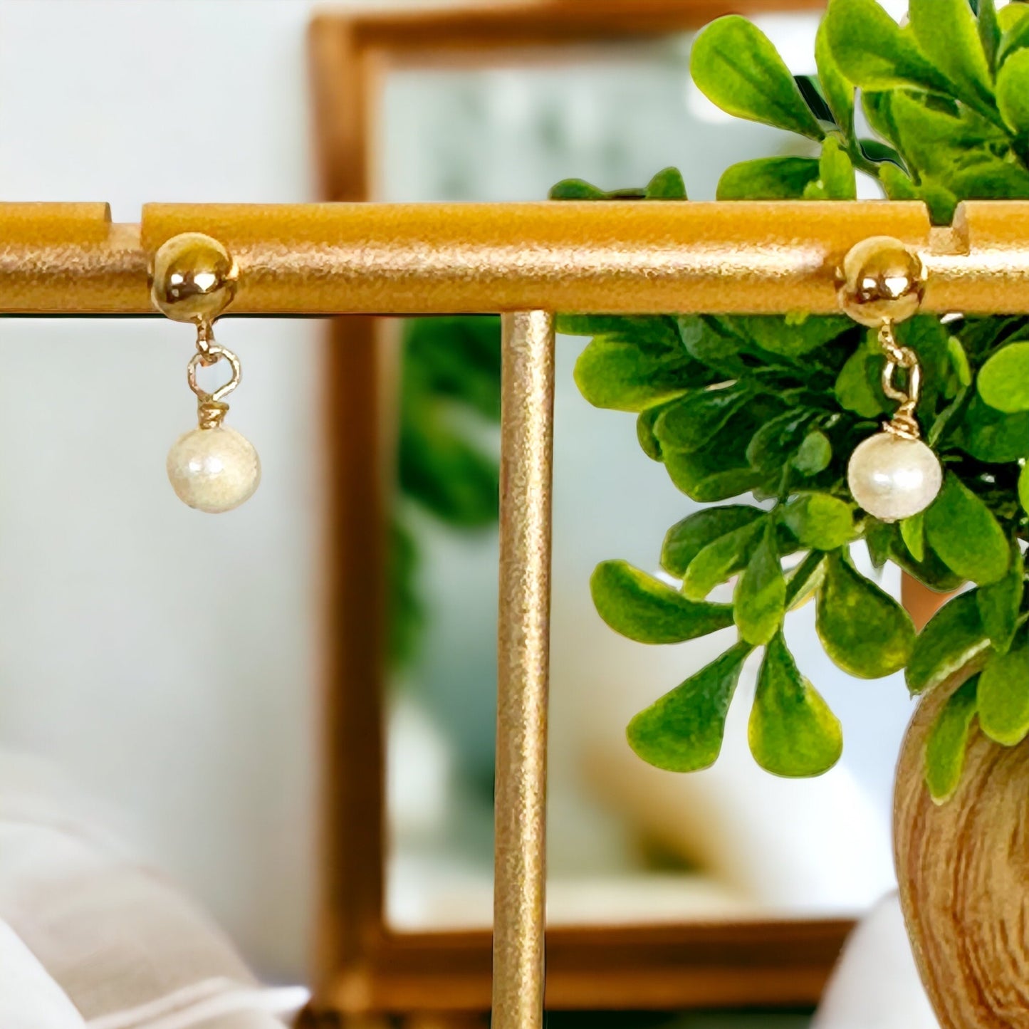 Mini boucles d'oreilles en perles d'eau douce - Lydieannejewelry