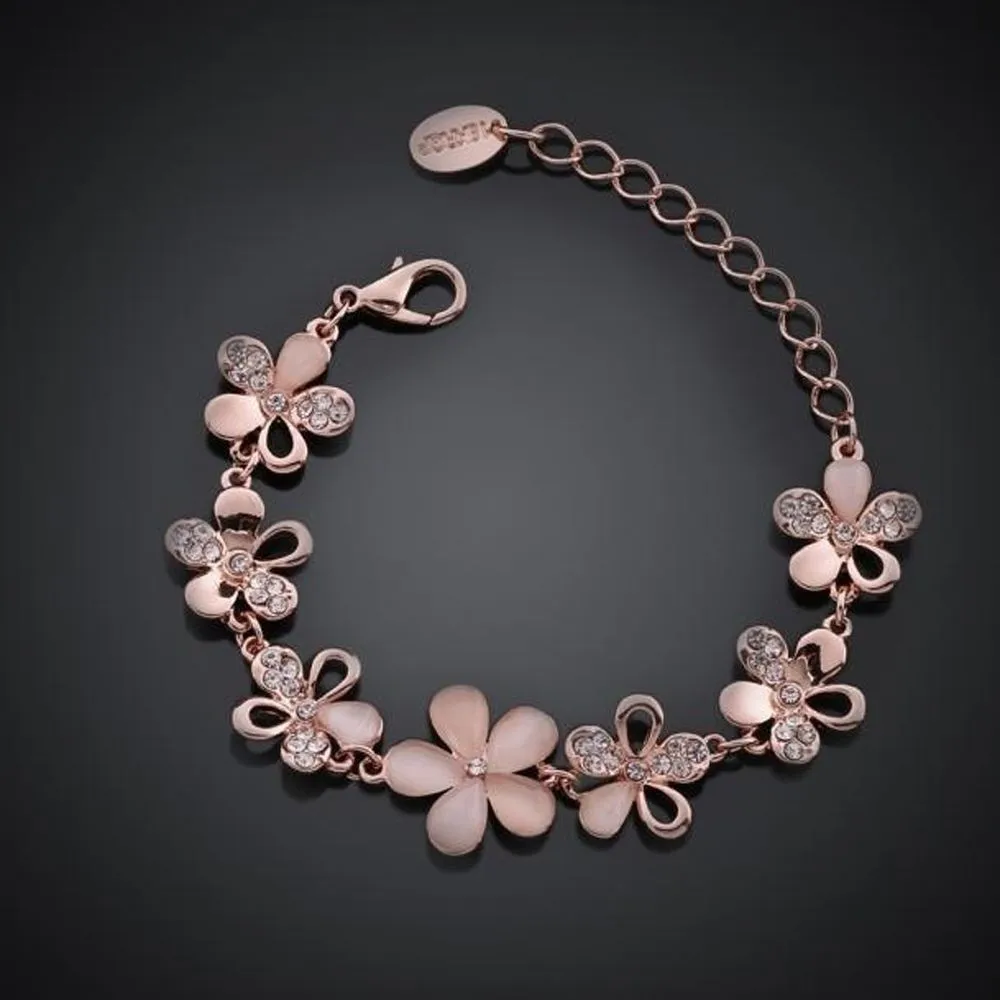 Bracelet vintage fleur de rose