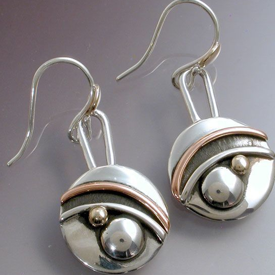Vintage Silver Pearl Rounded Earrings-Lydieannejewelry