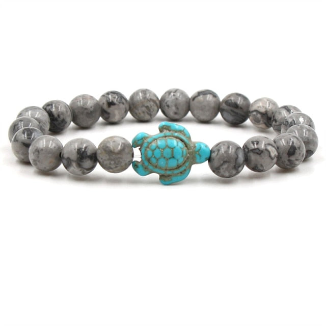 Bracelets tortues en perles de pierre naturelle uniques