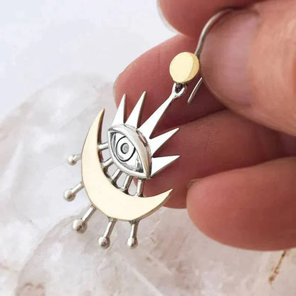 Boucles d'oreilles bohèmes égyptiennes en argent