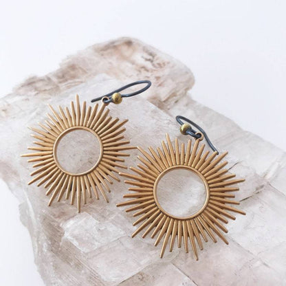 Boucles d'oreilles Boho Solar en argent