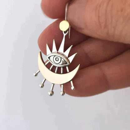 Boucles d'oreilles bohèmes égyptiennes en argent