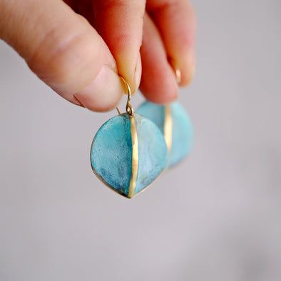 Boucles d'oreilles vintage patinées Ray