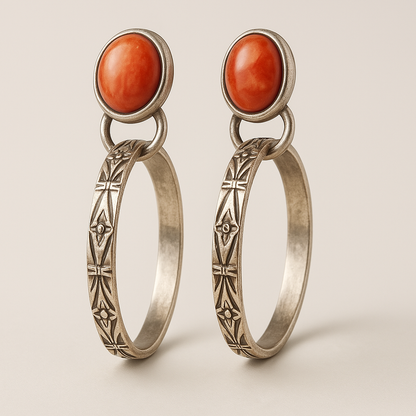 Boucles d'oreilles Boho Vintage Onyx