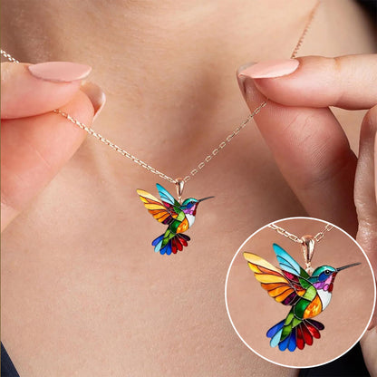 Magnifique collier colibri avec boucles d'oreilles en bonus – Offre à durée limitée