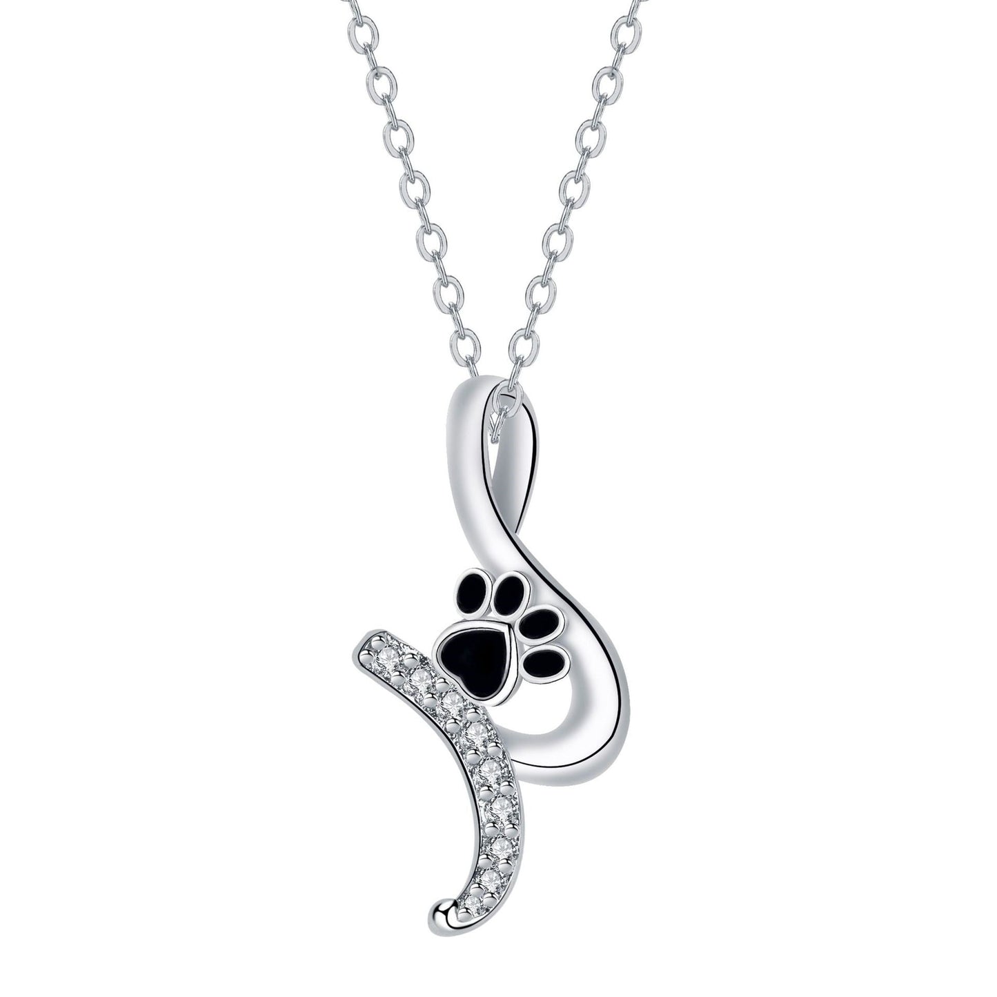 Collier avec pendentif en forme de patte d'animal