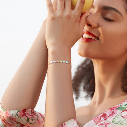 Bracelet en argent sterling avec empreintes de pattes – Taille ajustable