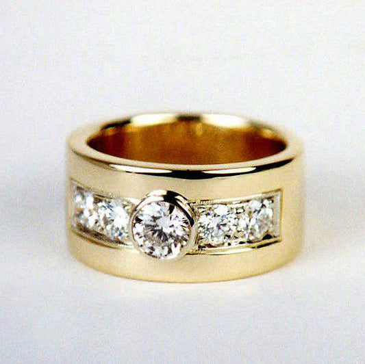 Bague vintage unique en or brillant