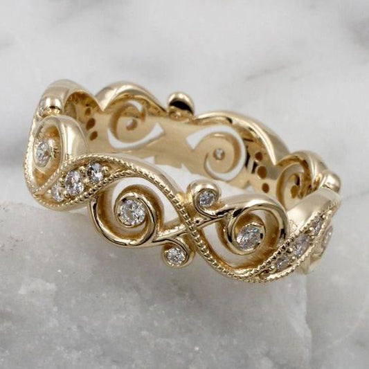 Bague vintage Prifddinas en zircone