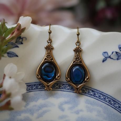 Boucles d'oreilles Boho en or incrustées de pierres - Lydieannejewelry