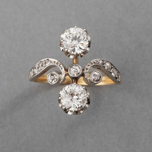 Bague ancienne brillante vintage