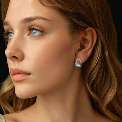 Boucles d'oreilles clous en argent 925 « Sleeping Puppy »