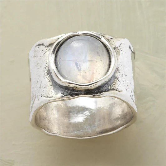 Bague bohème en pierre de lune