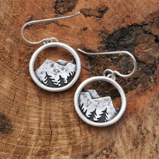 Boucles d'oreilles Boho Mountain en argent
