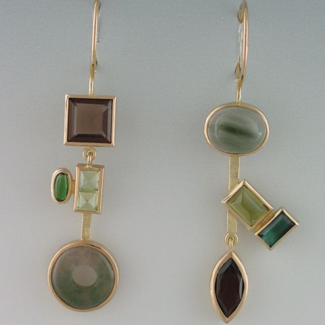 Boucles d'oreilles vintage pendantes Crystal Forest