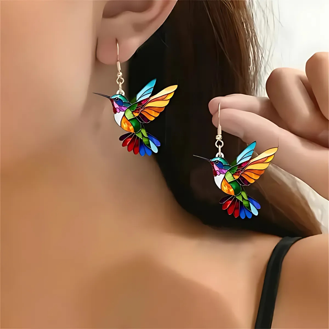 Magnifique collier colibri avec boucles d'oreilles en bonus – Offre à durée limitée