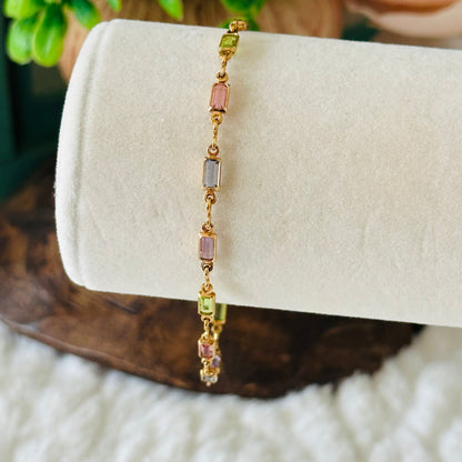 Bracelet Isabella MultiColor CZ Stone - Lydieannejewelry