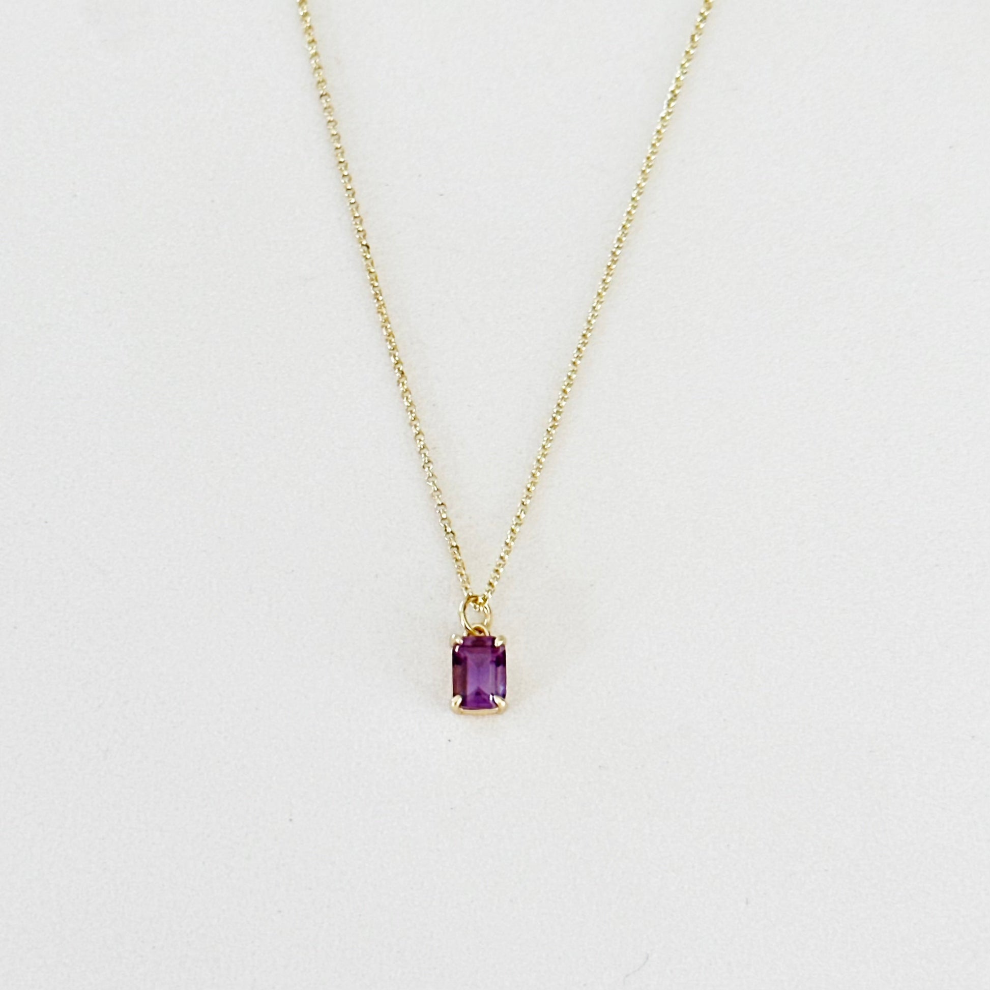 Collier baguette améthyste Violetta - Lydieannejewelry