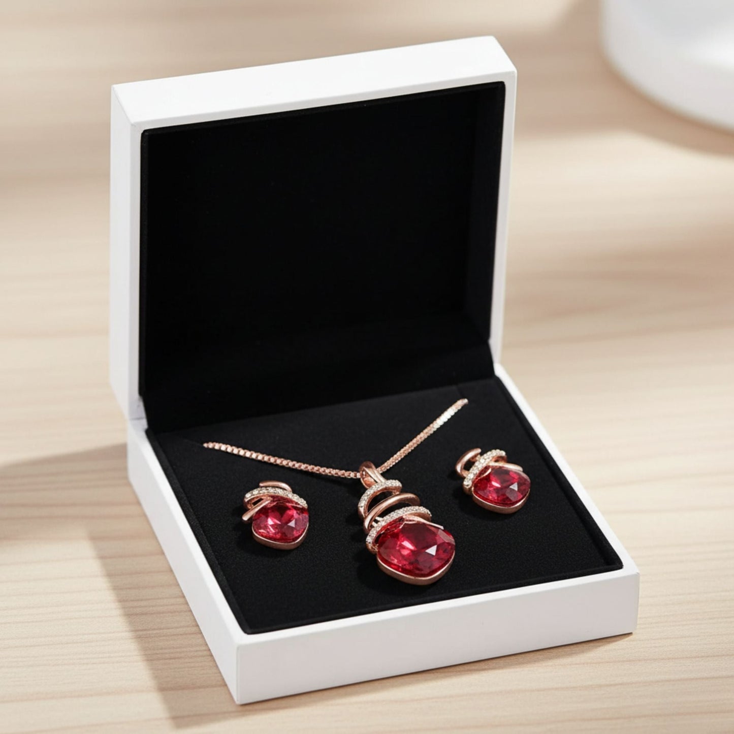 Ensemble élégant collier et boucles d'oreilles pour mariée