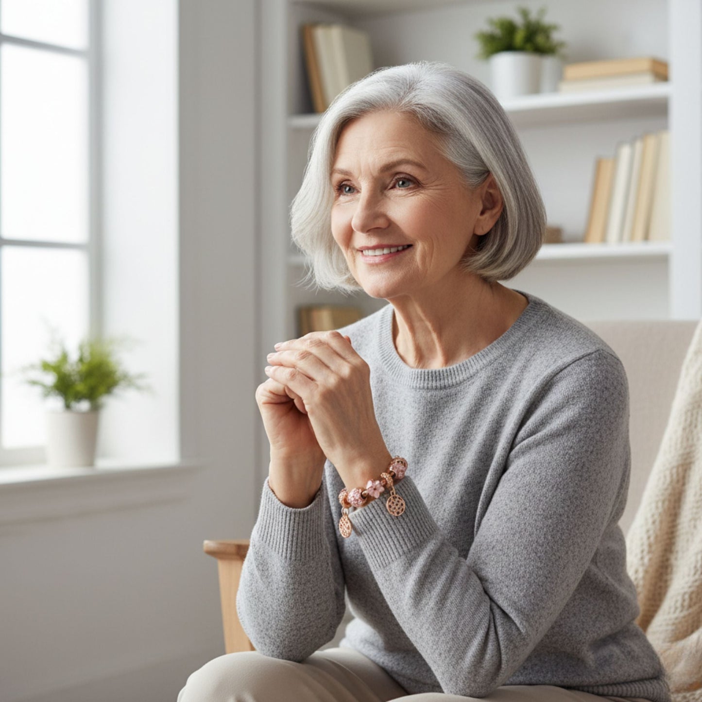 Bracelet géométrique Love en or rose