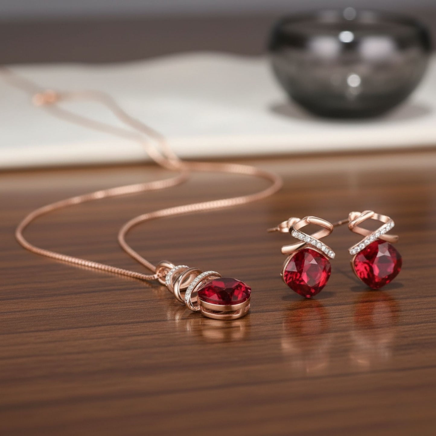 Ensemble élégant collier et boucles d'oreilles pour mariée