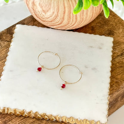 Boucles d'oreilles créoles mini sparkle Oria - Lydieannejewelry