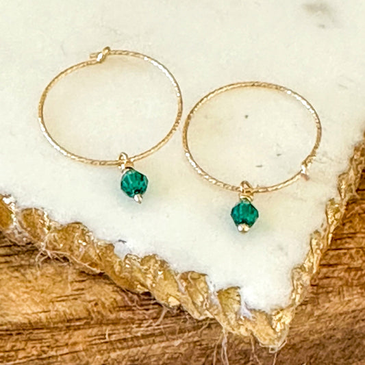 Boucles d'oreilles créoles mini sparkle Oria - Lydieannejewelry