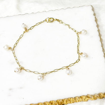 Bracelet à breloques Gina Mini Pearl - Lydieannejewelry