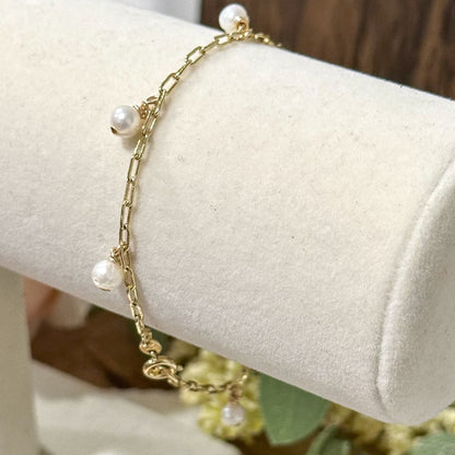 Bracelet à breloques Gina Mini Pearl - Lydieannejewelry