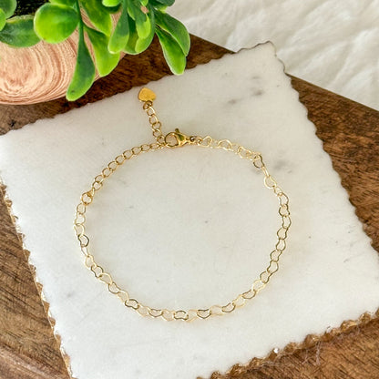 Bracelet Mea Heart Links - Lydieannejewelry