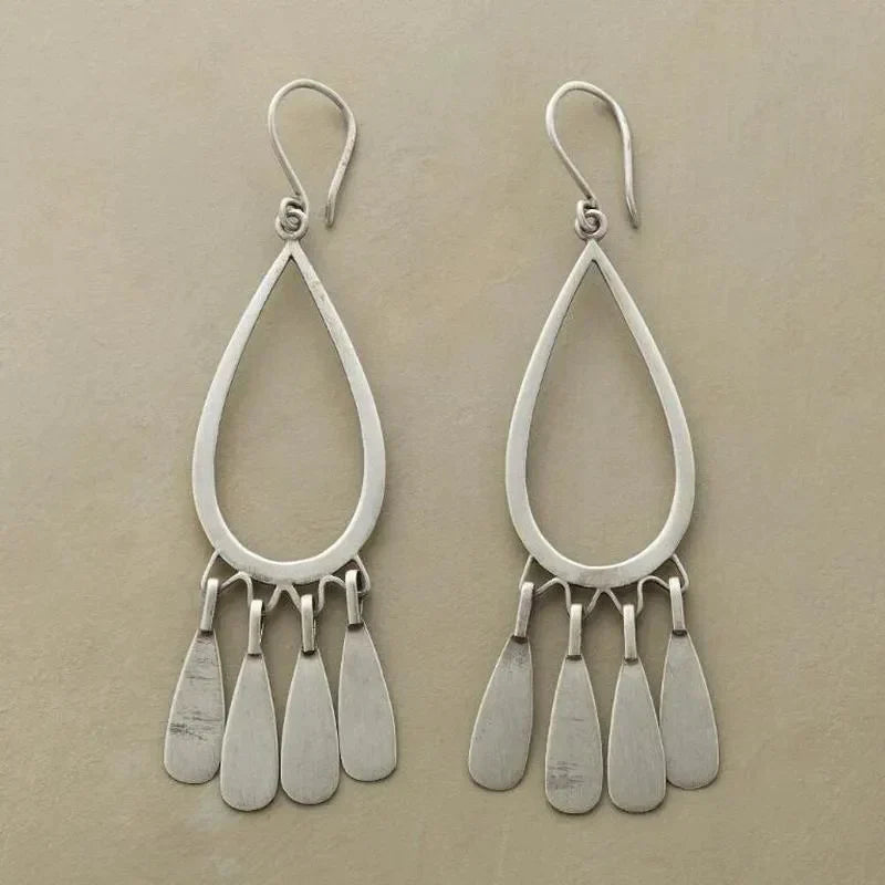 Boucles d'oreilles Vintage Silver Rain