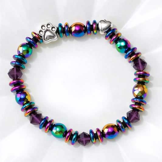 Bracelet magnétique avec breloque en forme de patte