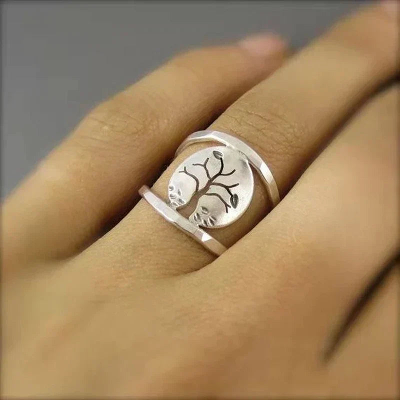 Bague ajustable en argent Tree of Life