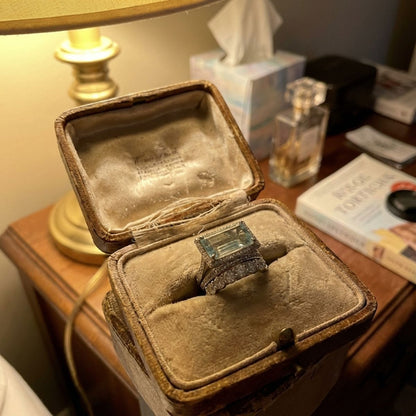 Ensemble de bagues vintage en argent et verre turquoise