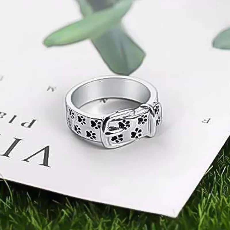 Bague collier mignonne et élégante inspirée des chiens