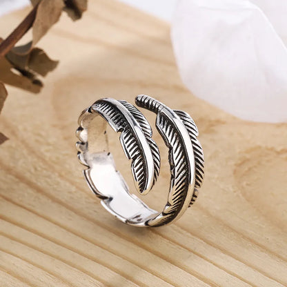 Plume d'ange - Bague commémorative ajustable