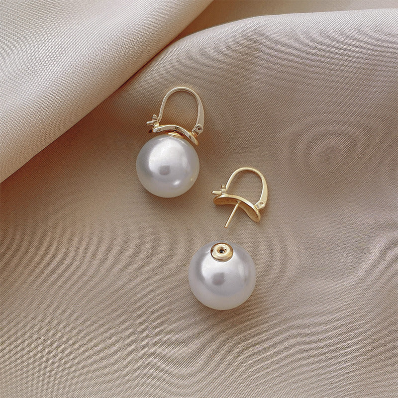 Boucles d'oreilles en perles épaisses et or - Lydieannejewelry
