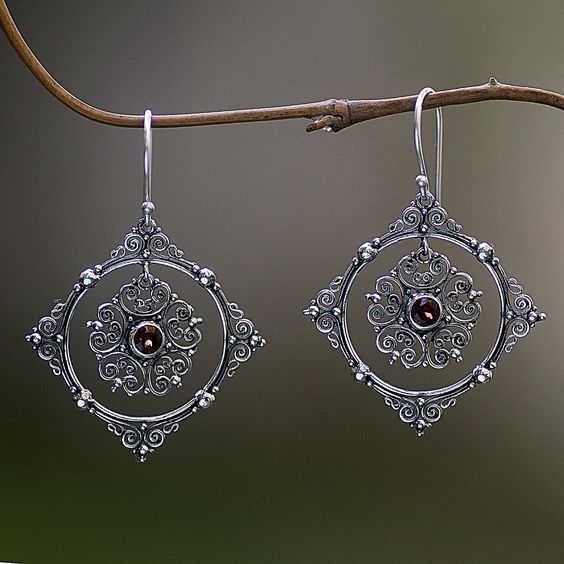 Boucles d'oreilles vintage Mandala Flower - Lydieannejewelry