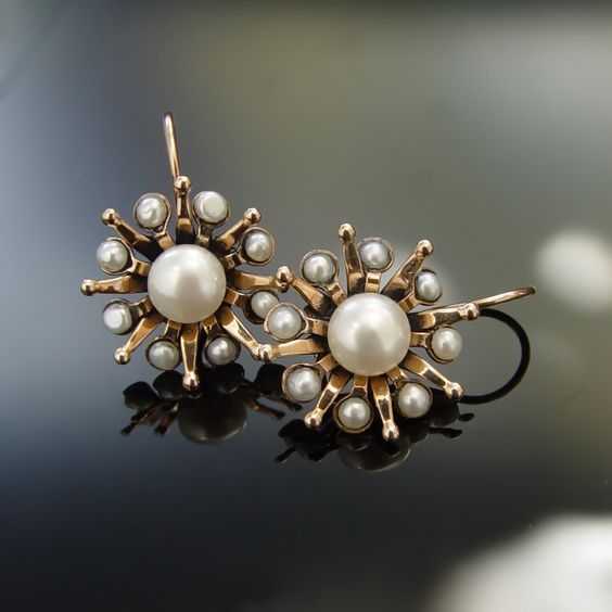 Boucles d'oreilles vintage Starlight Pearl - Lydieannejewelry