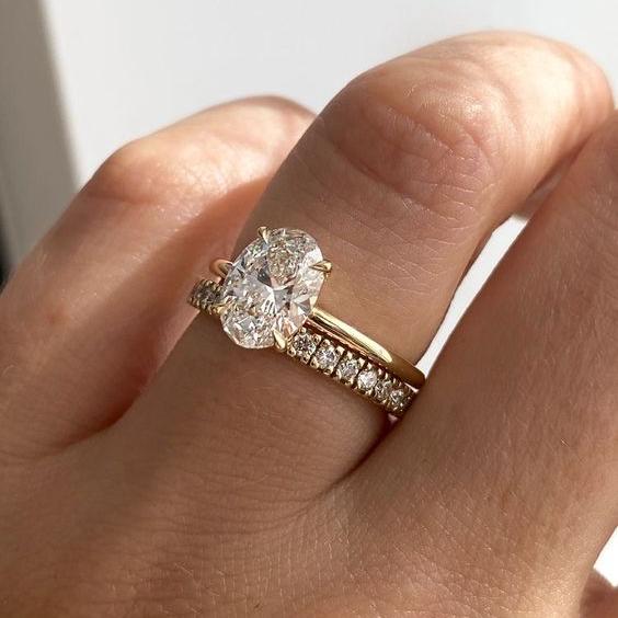 Ensemble de bagues vintage en cristal