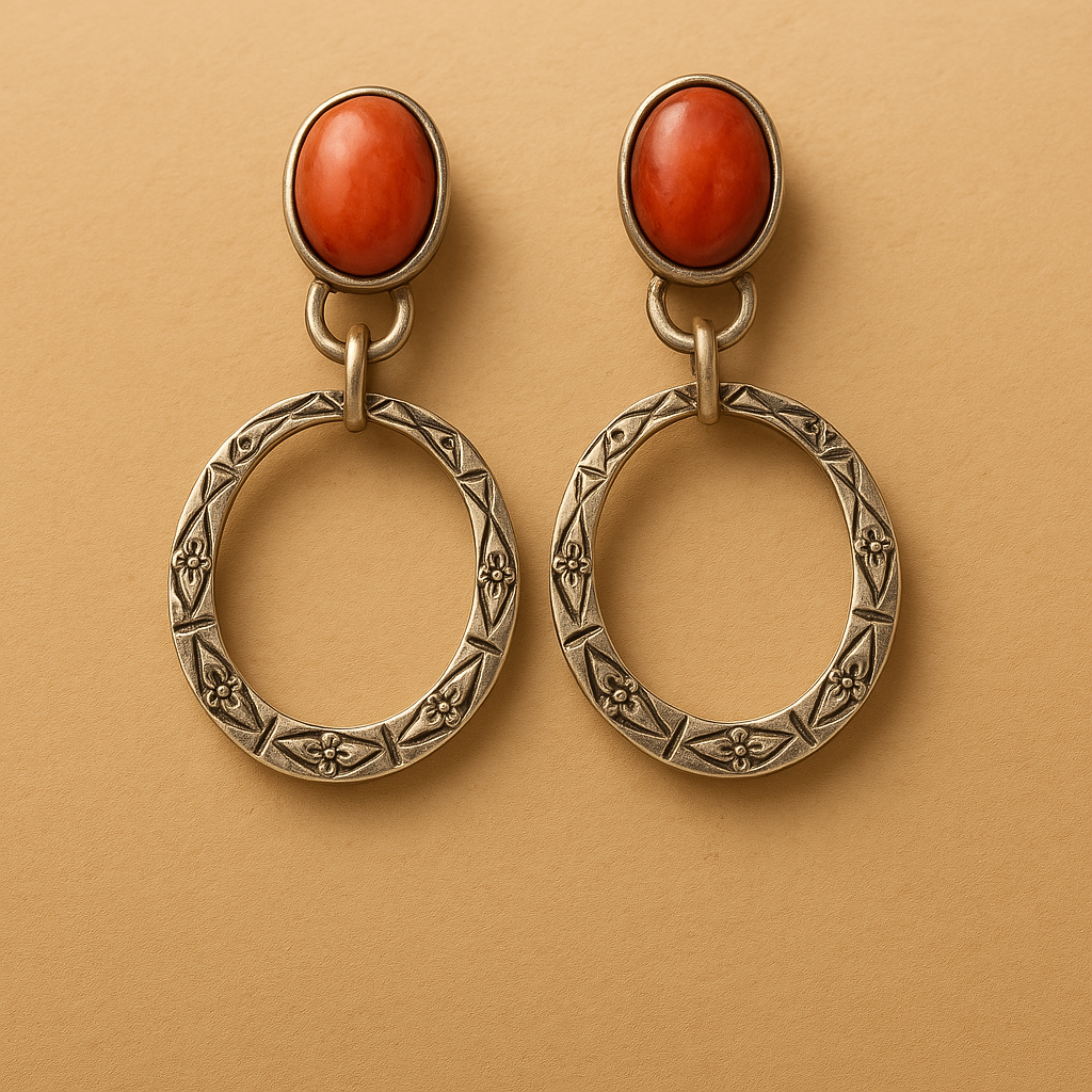 Boucles d'oreilles Boho Vintage Onyx