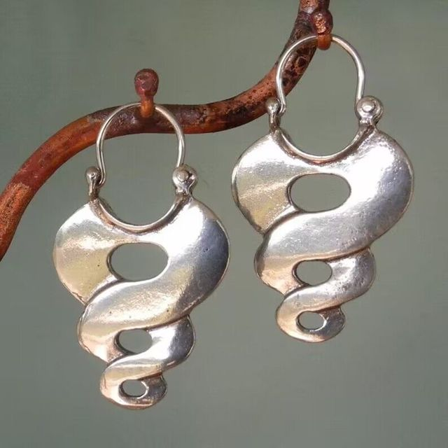 Boucles d'oreilles vintage Whirlpool en argent