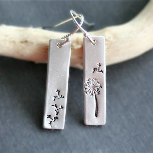 Boucles d'oreilles vintage rectangulaires Dandelion