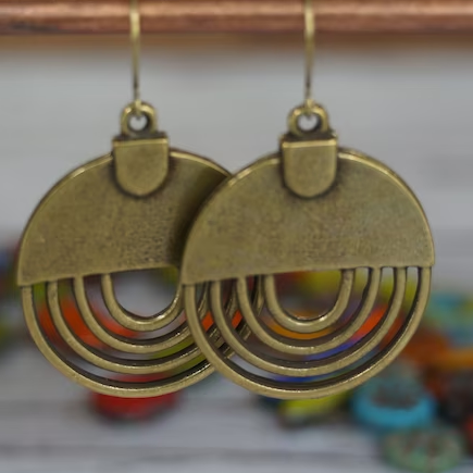 Boucles d'oreilles vintage Golden Circle