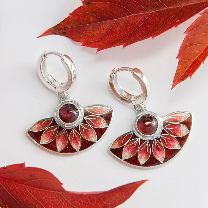 Boucles d'oreilles vintage rouges