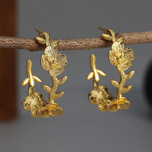 Boucles d'oreilles vintage Golden Daisy